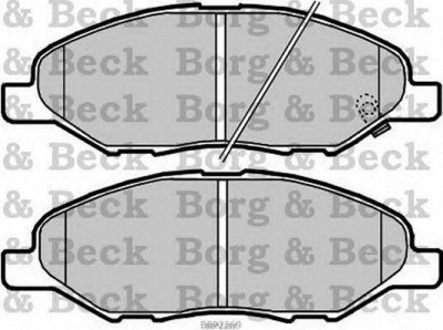 BORG & BECK bbp2269 -  Комплект тормозных колодок, дисковый тормоз